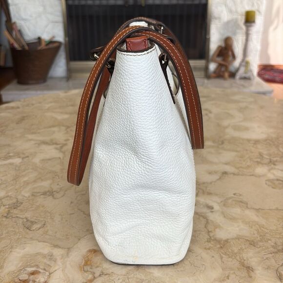 Dooney & Bourke Lexington WhitePebble Grain Leather Shoulder Tote Bag - Picture 6 of 16